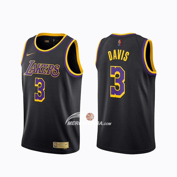 Maglia Los Angeles Lakers Anthony Davis Earned 2020-21 Nero